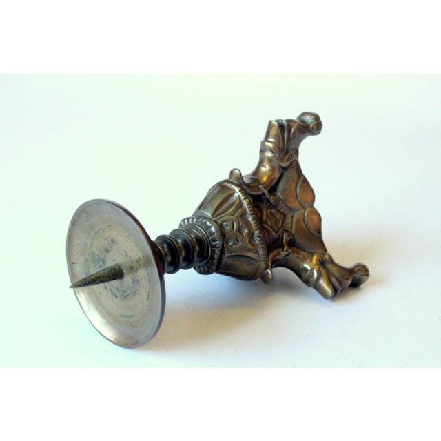 Bronze Candle Stick for Wider Candles - Candle Holder - Vintage For Sale - Image 6 of 10