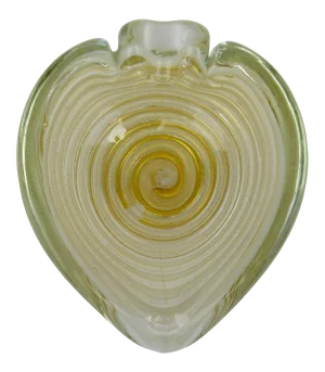 C.1960's Italian Hand-Blown Alfredo Barbini Murano "Infinity Swirl" Gold Dust, White & Clear Catchcall Bowl