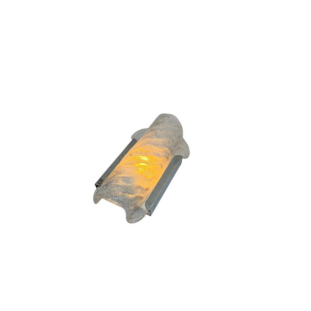 Wall Light in Chrome and Textured Murano Glass from Kaiser-Leuchten, 1970s For Sale - Image 9 of 10