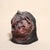 Handmade Figurative Ceramic Surreal Veiled Detailed Face Bust Sculpture in Charcoal and & Mauve Glaze For Sale - Image 10 of 17