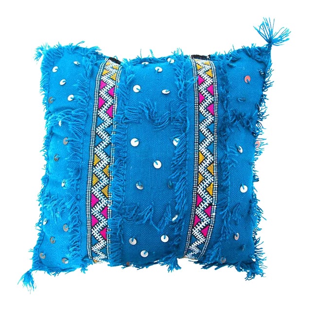 Moroccan Turquois Wedding Pillow For Sale