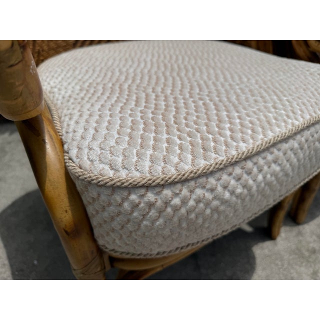 Vintage Henry Link Saint Andrews Scroll Arm Rattan Club Chairs - A Pair For Sale - Image 11 of 12