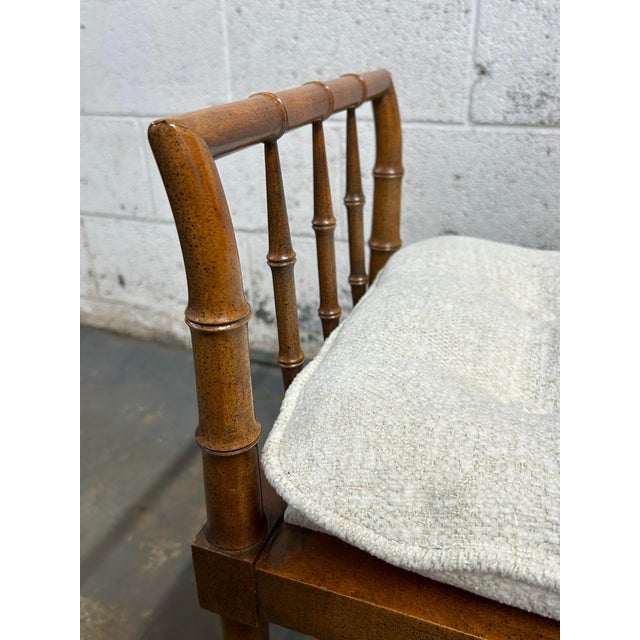 Mid-Century Modern Mid 20th Century Faux Bamboo Baker Furniture Bench For Sale - Image 3 of 7