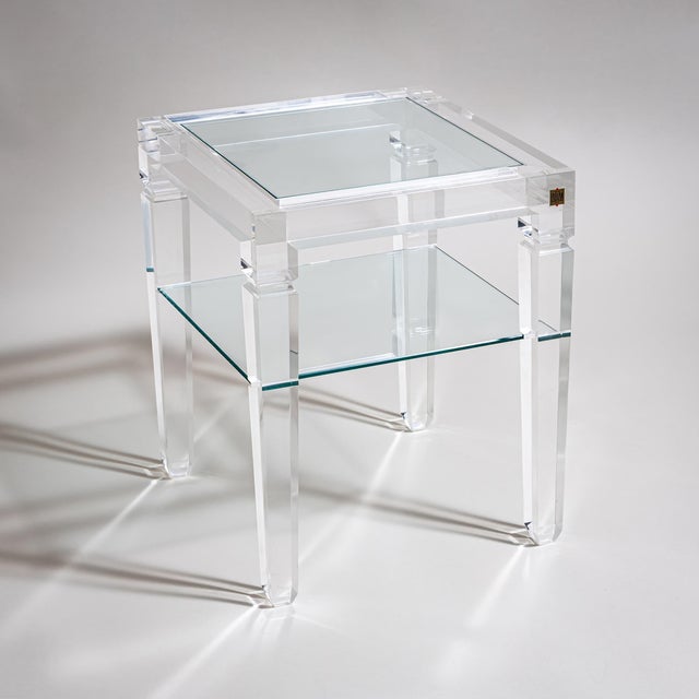 Acrylic Glass Side Tables from Fabianart, Rome / Italy, 1990s, Set of 2 For Sale - Image 6 of 10
