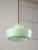 Mid-Century Italian Green Glass and Brass Pendant Lamp For Sale - Image 9 of 11