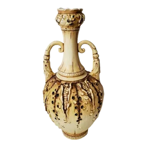 Early 20th Century Amphora Works Decorative Pitcher Vase Art Pottery Corn Series