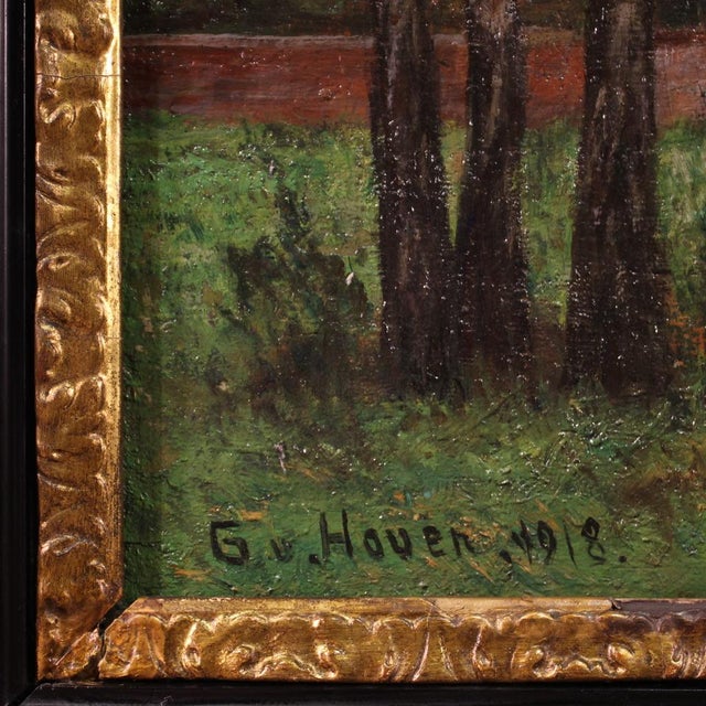 G. V. Hoven, Landscape, 1918, Oil on Canvas For Sale - Image 12 of 16