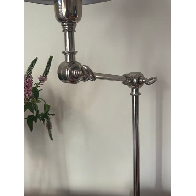 Ralph Lauren Ralph Lauren Anette Articulating Table Lamp in Polished Nickel For Sale - Image 4 of 8