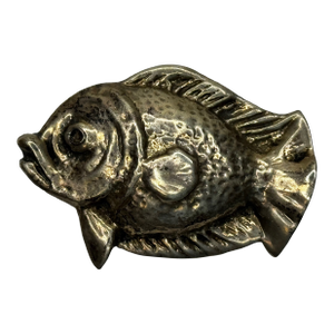 Mid-Century Sterling Silver Bream Fish Brooch Scandinavian Modernist Style Taste