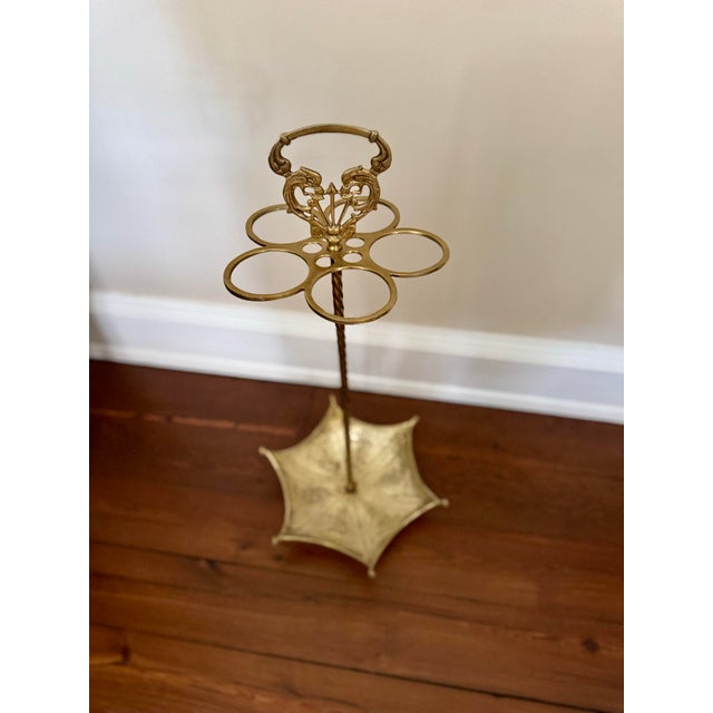 Vintage brass! Love this character piece. This is a vintage brass umbrella or cane stand. It has such great details! It...
