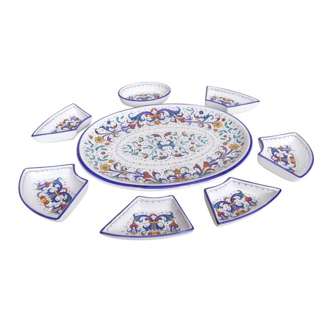 Late 20th Century Late 20th Century Deruta Italian Majolica Antipasto Serving Tray For Sale - Image 5 of 9