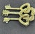 Cartier Key to My Heart 18 Karat Yellow Gold Three Heart Textured Key Pin Brooch For Sale - Image 17 of 18