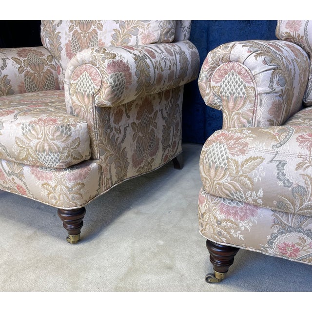 A Pair of Lillian August Lounge Chairs With Pair of Ottomans For Sale - Image 11 of 16