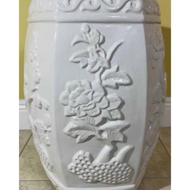 Vintage Six Sides Chinese Garden Stool For Sale - Image 9 of 12