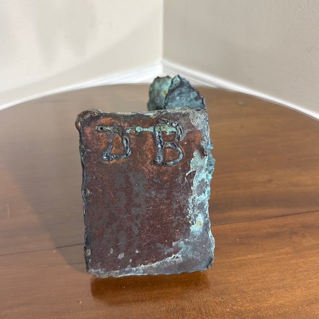 Early 21st Century Bronze Artist Made Brutalist Style Flower Sculpture For Sale In Atlanta - Image 6 of 7