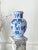 Late 20th-Century Contemporary Blue White Chinoiserie Earthenware Vase For Sale - Image 4 of 13
