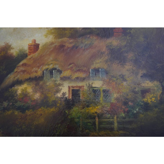 Henry T. Harvey Oil on Canvas Painting of Cottage Farmhouse - Signed For Sale - Image 11 of 13