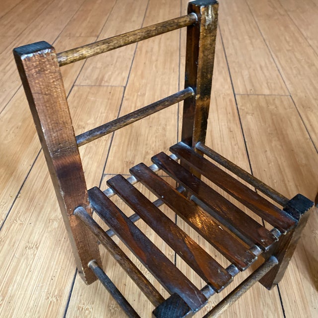 American Vintage Woden Chairs Plant Holders For Sale - Image 3 of 7