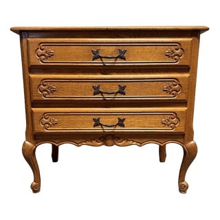 Mid-Century French Oak Chest of Drawers For Sale