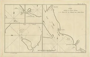 Antique Map of Yorks Bay, Haven, Islands and Surroundings