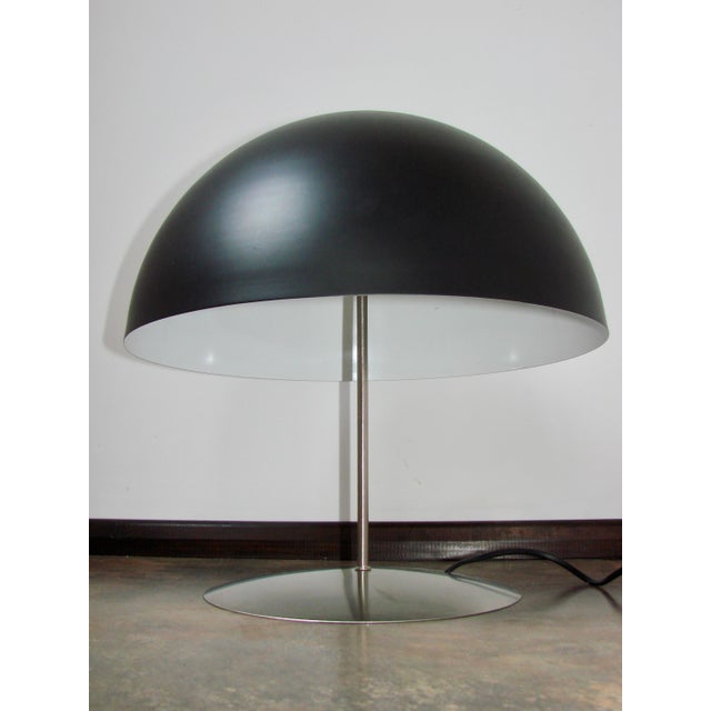 Modern Metal Table Lamp with Black Shade, 1980s For Sale - Image 9 of 12
