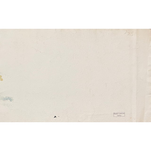 Mid-Century Modern 1952 Robert Colborne Harbor Watercolor Painting For Sale - Image 3 of 3
