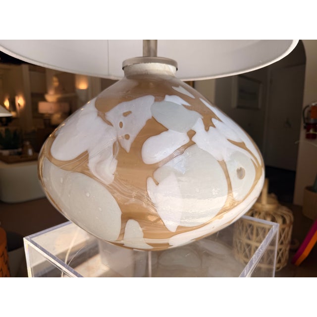 Boho Chic Jamie Young White & Brown Table Lamp For Sale - Image 3 of 4