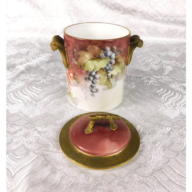 1900 - 1909 1900s Gerard, Dufraisseix & Abbot Hand Painted Condensed Milk Jar For Sale - Image 5 of 8