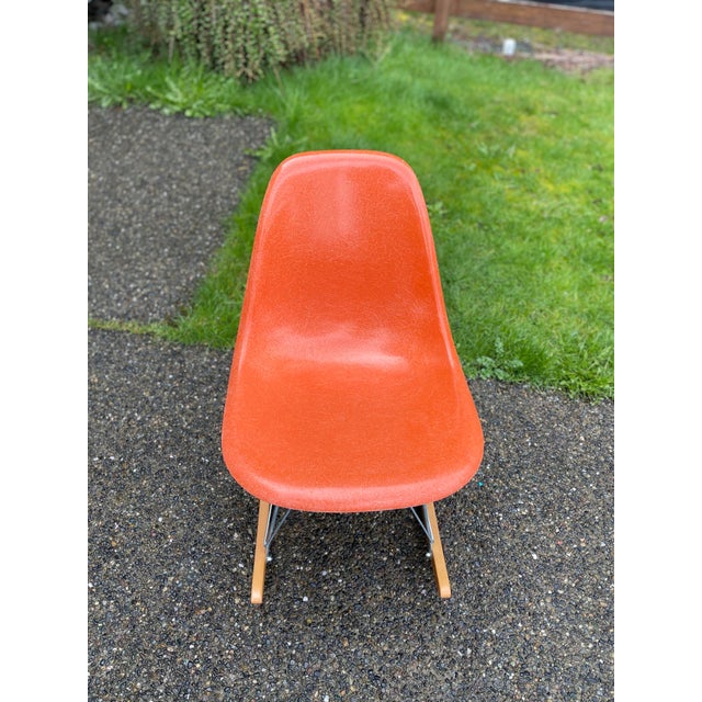 1960s Mid Century Modern Vintage Herman Miller Eames Fiberglass Rocking Chair For Sale In Seattle - Image 6 of 7
