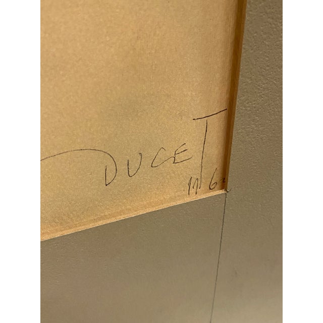 1964 Abstract Watercolor Signed Ducet For Sale - Image 9 of 10