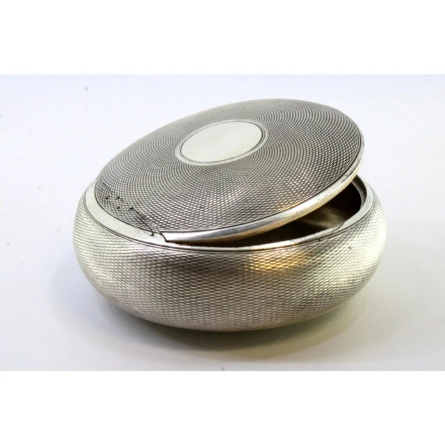 Snuff Box in Guilloche Silver with Monogram Plaque and Soap-Shaped Pressure Lid, in Very Good conditions. Designed before...