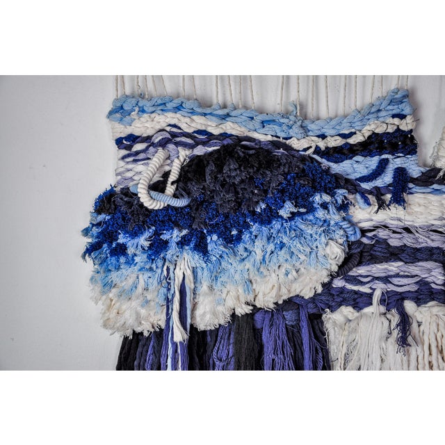 Textured Macrame Wall Tapestry, 1970s For Sale - Image 6 of 9