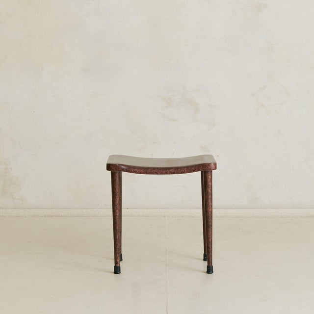 Italian Lacquered Goatskin Stool in the Manner of Aldo Tura, 1960s For Sale - Image 11 of 18