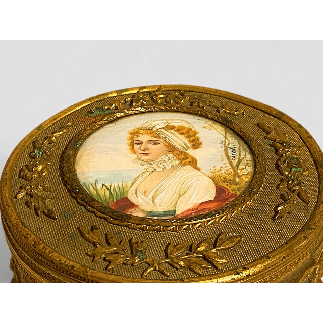 19th Century 19th C Jean Derval French Gilt Bronze Crystal Box - 1 Pc For Sale - Image 5 of 14