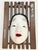 Vintage Japanese Gōshō Ko-Omote Noh Ceramic Mask on Wood Wall Plaque For Sale - Image 10 of 10