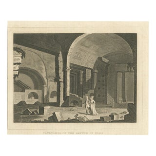 Catacombs of the Aruntii, Roman Tomb, 1820, Engraving For Sale