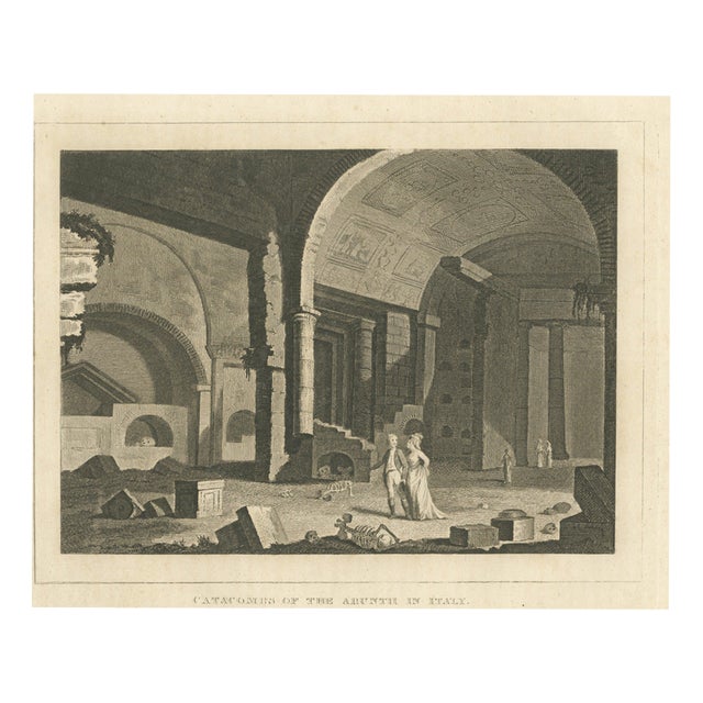 Catacombs of the Aruntii, Roman Tomb, 1820, Engraving For Sale