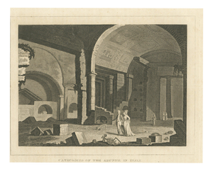 Catacombs of the Aruntii, Roman Tomb, 1820, Engraving