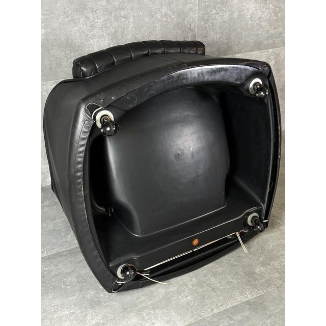 Ciprea Leather Armchairs by Afra and Tobia Scarpa for Cassina, 1960s, Set of 4 For Sale - Image 6 of 9