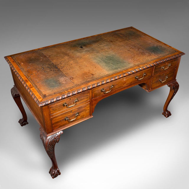 Wood 1910's Antique Clerk's Desk For Sale - Image 7 of 12