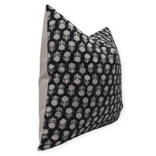 Introduce earthy elegance to your space with Fabdivine’s Tulsi Buti block print cushion cover. Crafted from durable duck...