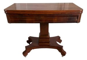 Antique William IV Mahogany Folding Top Tea Game Table