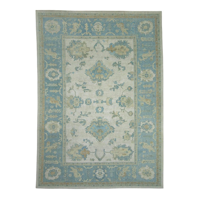 Turkish Oushak Rug 9'10" x 13'9" #18604 For Sale