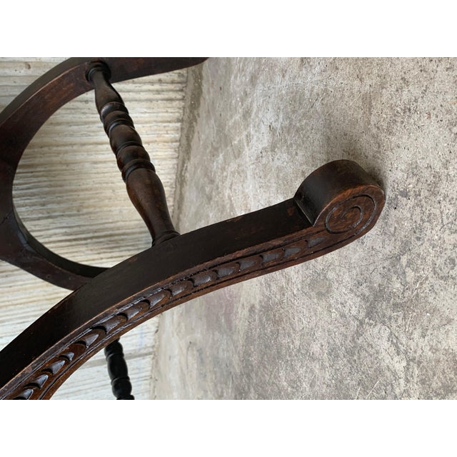 19th Century Period Gustavian Pair of Benches Carved Rams Head and Hoof For Sale - Image 4 of 18