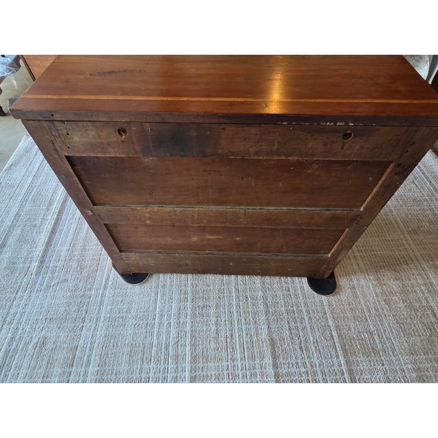 Brown Antique Empire Style Cherry Chest of Drawers, Late 19th Century For Sale - Image 8 of 8