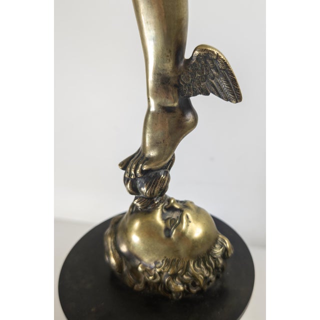 19th Century 34" Italian Grand Tour Bronze of Flying Mercury After Giambologna For Sale - Image 12 of 18