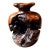 Vintage Large Burlwood Hand Turned Brutalist Art Vase For Sale