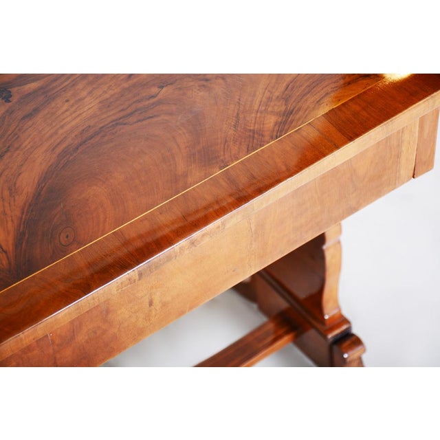 Biedermeier Table in Walnut, 1840s For Sale - Image 9 of 15