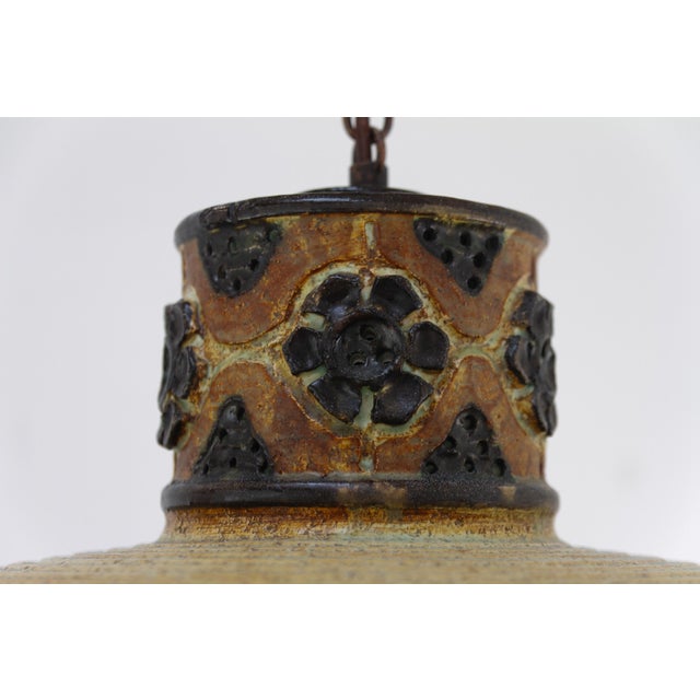 Danish Stoneware Pendant Lamp by Jette Hellerøe, 1960s For Sale - Image 10 of 18