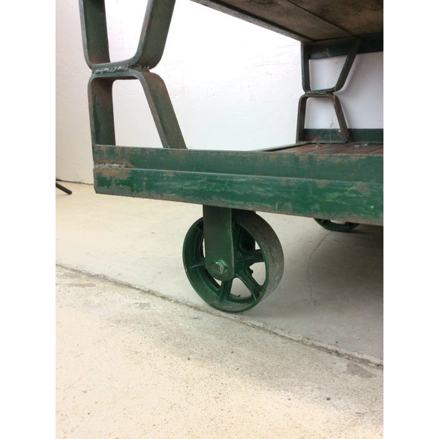 Mid Century Two Tier Industrial Cart Coffee Table For Sale - Image 10 of 12